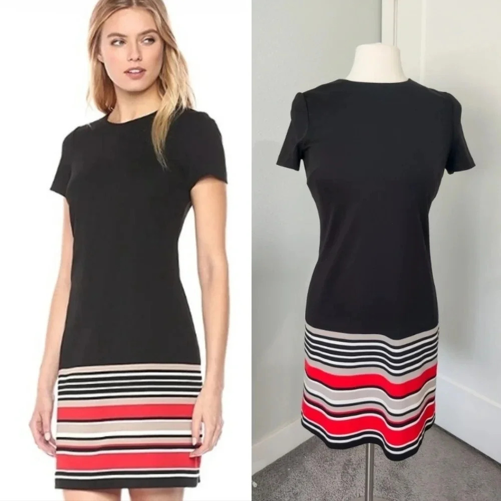 Calvin Klein Black Short Sleeve Dress